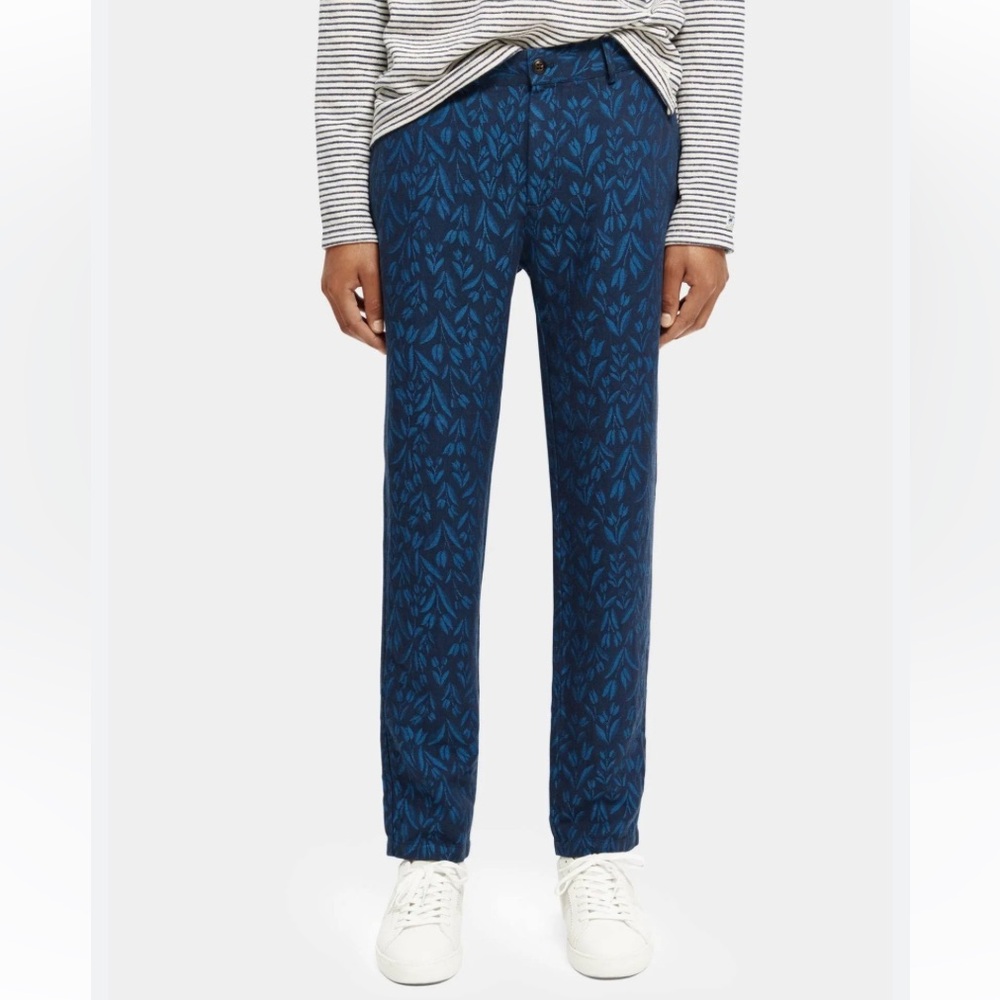 NWT: Scotch & Soda Stuart Slim Fit Jacquard chino pants